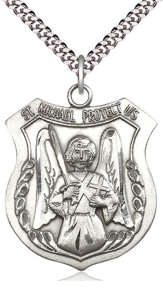 Pewter Saint Michael the Archangel Medal Catholic Jewelry