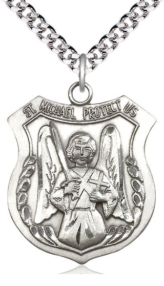 Sterling Silver Saint Michael the Archangel Medal Catholic Jewelry