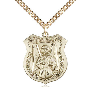 14kt Gold Saint Michael the Archangel Medal