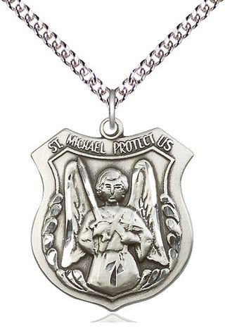 Sterling Silver Saint Michael the Archangel Medal Catholic Jewelry