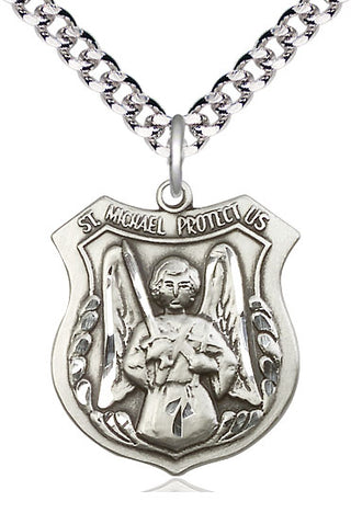 Sterling Silver Saint Michael the Archangel Medal Catholic Jewelry