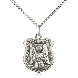 Sterling Silver Saint Michael the Archangel Medal Religious Jewelry