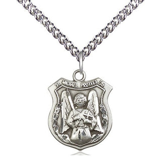 Sterling Silver Saint Michael the Archangel Medal Religious Jewelry