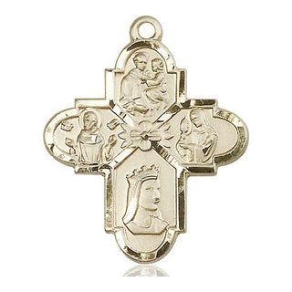 14kt Gold Filled Franciscan 4-Way Medal
