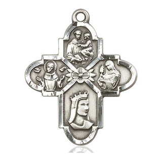 Sterling Silver Franciscan 4-Way Medal