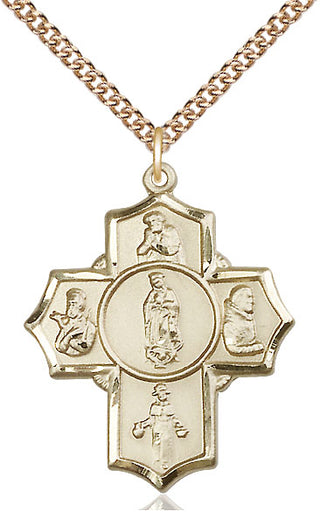 14kt Gold Filled Guadalupe Diego Pio Xav Nino Medal Catholic Jewelry