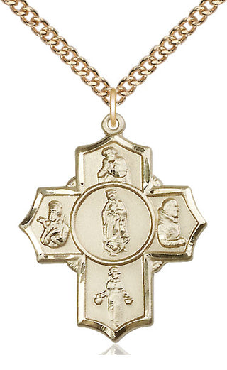 14kt Gold Guadalupe Diego Pio Xav Nino Medal