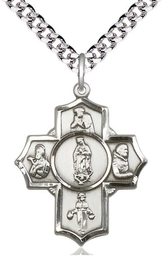 Sterling Silver Guadalupe Diego Pio Xav Nino Medal Catholic Jewelry