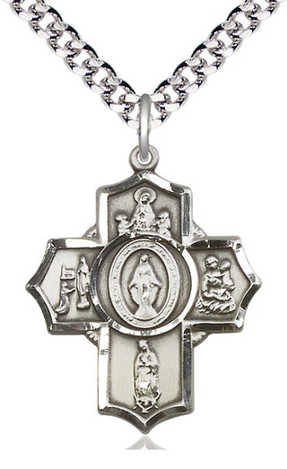 Sterling Silver Apparitions Medal Catholic Jewelry