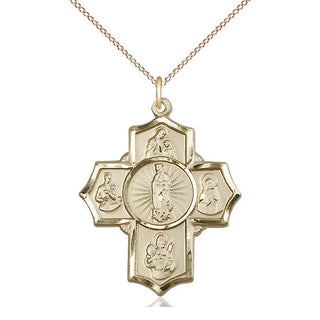 14kt Gold 5-Way Motherhood Medal