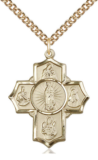 14kt Gold 5-Way Motherhood Medal