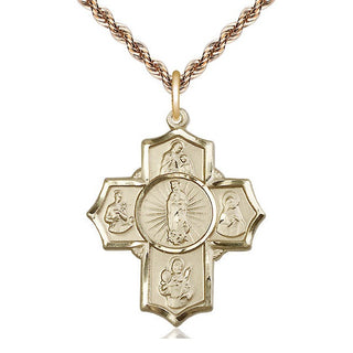 14kt Gold 5-Way Motherhood Medal