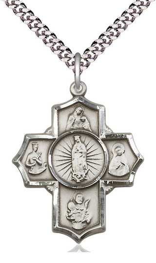 Sterling Silver 5-Way Motherhood Medal Catholic Jewelry