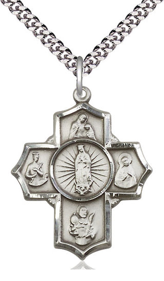 Sterling Silver 5-Way Motherhood Medal Catholic Jewelry