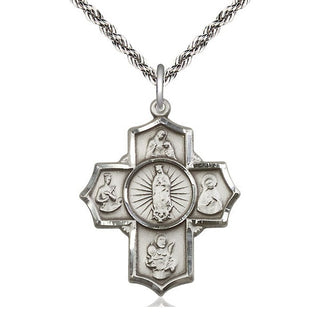 Sterling Silver 5-Way Motherhood Medal Catholic Jewelry