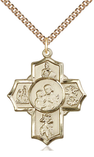 14kt Gold 5-Way Firefighter Medal