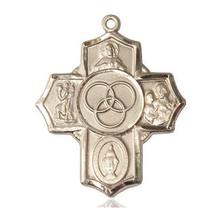 14kt Gold Filled Blended Family 5-Way Medal