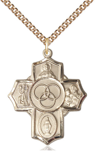 14kt Gold Blended Family 5-Way Medal