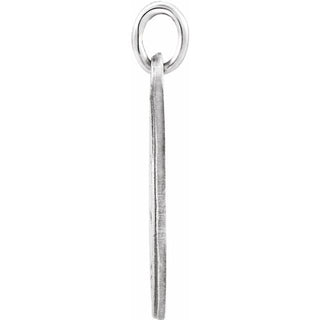 14K White 18 mm Round St. Luke Medal