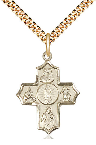 14kt Gold Filled 5-Way Our Lady of Guadalupe Medal Catholic Jewelry