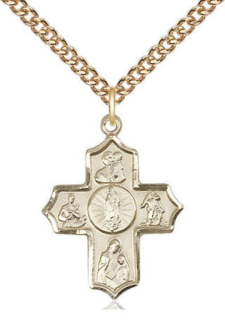 14kt Gold 5-Way Our Lady of Guadalupe Medal