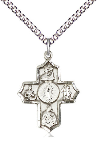 Sterling Silver 5-Way Our Lady of Guadalupe Medal Catholic Jewelry