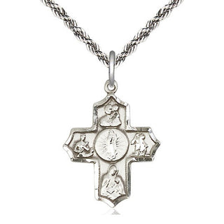 Sterling Silver 5-Way Our Lady of Guadalupe Medal Catholic Jewelry