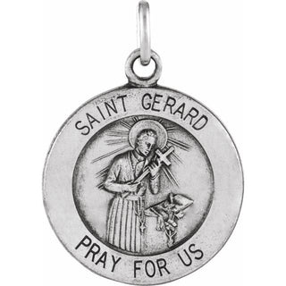 Sterling Silver 15 mm Saint Gerard Medal  