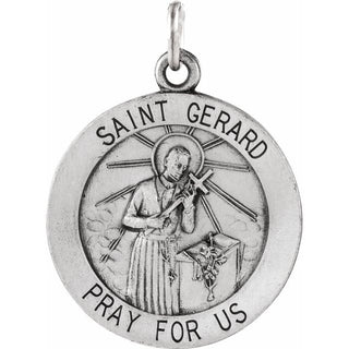 Sterling Silver 18 mm Saint Gerard Medal  