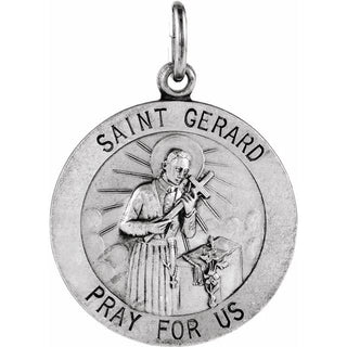 Sterling Silver 22 mm Saint Gerard Medal  
