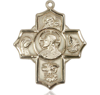 14kt Gold Sacred Heart 5-Way Medal