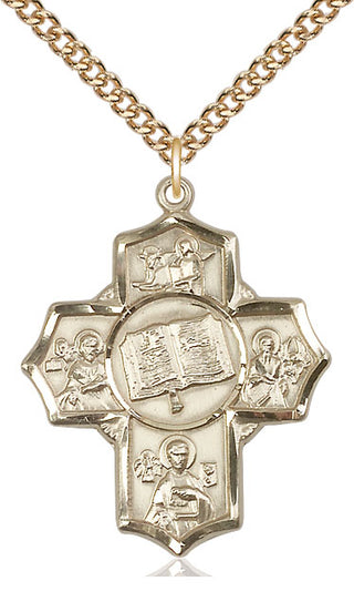 14kt Gold Filled Apostle 5-Way Medal Catholic Jewelry