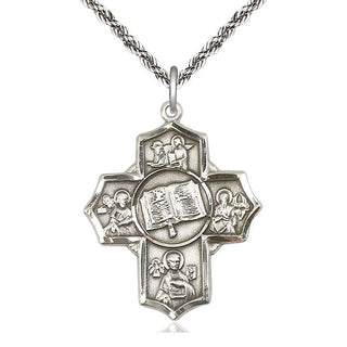 Sterling Silver Apostle 5-Way Medal Catholic Jewelry