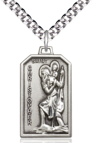 Sterling Silver Saint Christopher Medal Catholic Jewelry Engraved Catholic Saint Jewelry