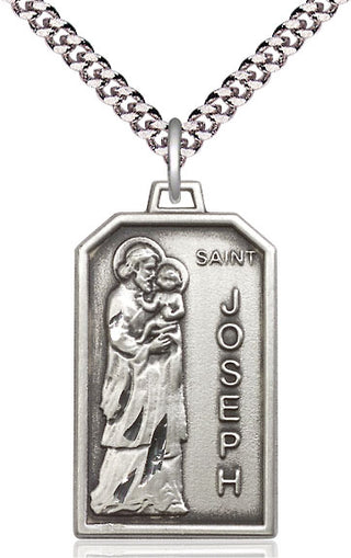 Sterling Silver Saint Jospeh Medal Catholic Jewelry Engraved Catholic Saint Jewelry