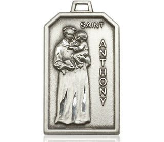 Sterling Silver Saint Anthony Medal Catholic Jewelry Engraved Catholic Saint Jewelry