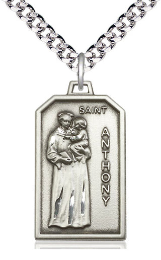 Sterling Silver Saint Anthony Medal Catholic Jewelry Engraved Catholic Saint Jewelry