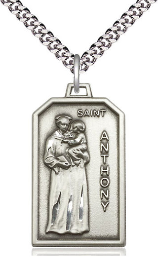Sterling Silver Saint Anthony Medal Catholic Jewelry Engraved Catholic Saint Jewelry