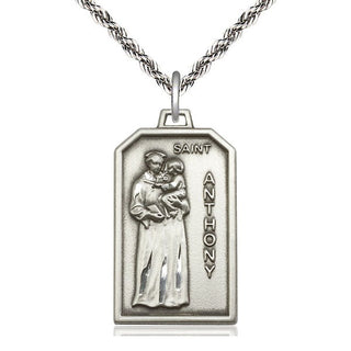 Sterling Silver Saint Anthony Medal Catholic Jewelry Engraved Catholic Saint Jewelry