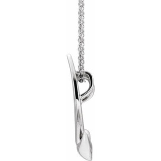 14K White Holy Spirit Dove 16-18" Necklace  