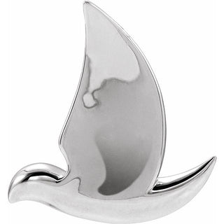 14K White Holy Spirit Dove Pendant  