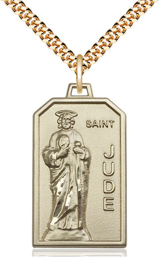 14kt Gold Filled Saint Jude Medal Catholic Jewelry Engraved Catholic Saint Jewelry