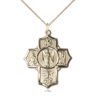 14kt Gold Warrior 5-Way Medal