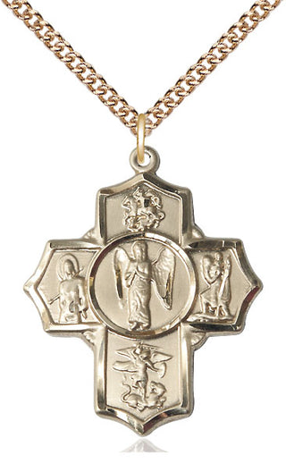 14kt Gold Warrior 5-Way Medal
