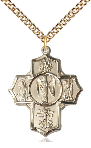 14kt Gold Warrior 5-Way Medal