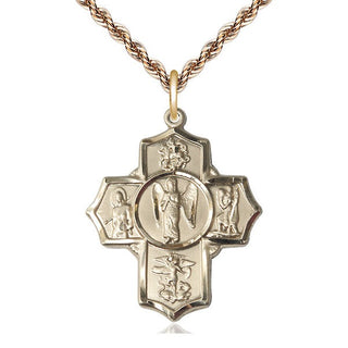 14kt Gold Warrior 5-Way Medal