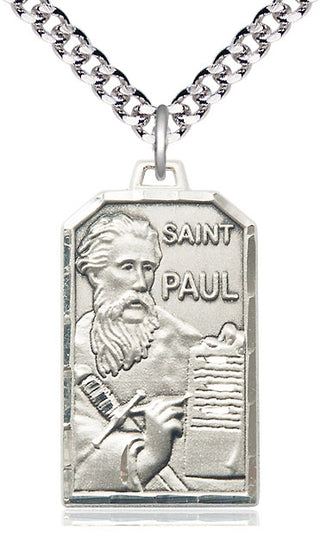 Sterling Silver Saint Paul the Apostle Medal Catholic Jewelry