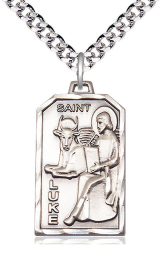 Pewter Saint Luke the Apostle Medal Catholic Jewelry