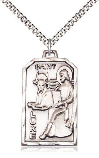 Pewter Saint Luke the Apostle Medal Catholic Jewelry