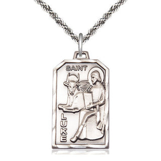 Sterling Silver Saint Luke the Apostle Medal Catholic Jewelry